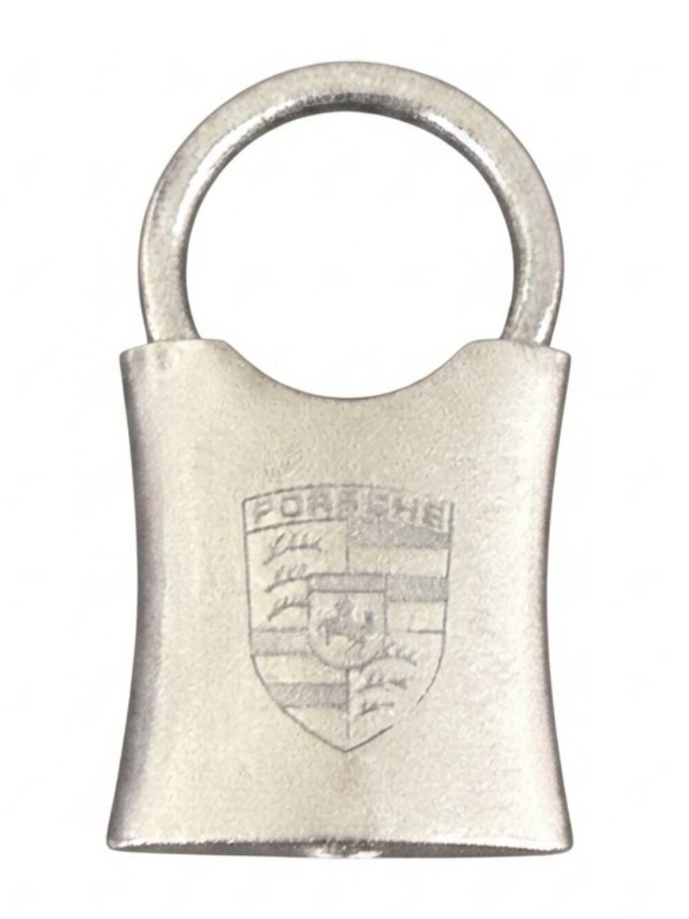 Authentic Porsche Keychain Silver Metal
